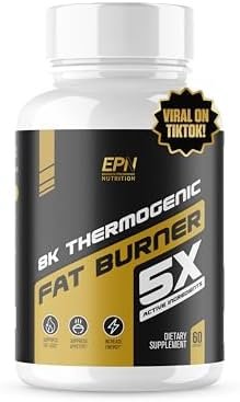 8K Thermogenic Fat Burner 5X | #1 New Weight Loss Supplement to Reduce Fat, Suppress Appetite, Boost Metabolism, Increase Energy w/Raspberry Ketone, Garcinia Cambogia, Green Tea + More – 60 Pills