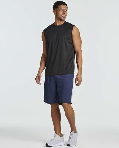 Real Essentials 5 Pack: Men's Mesh Athletic Basketball Shorts Quick Dry Activewear with Pockets - Image 6