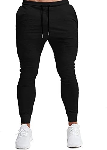 BUXKR Men's Slim Joggers Workout Pants for Gym Running and Bodybuilding Athletic Bottom Sweatpants with Deep Pockets - Image 2