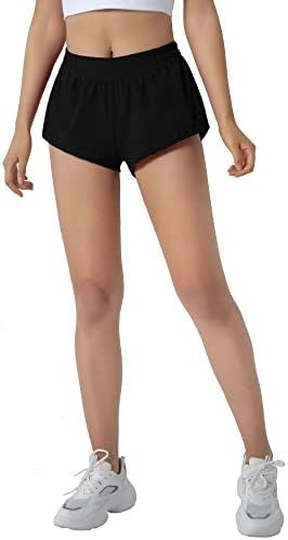 Aurefin Running Shorts for Women,Quick Dry Athletic Sports Shorts Lightweight Active Workout Gym Shorts with Zip Pocket - Image 4