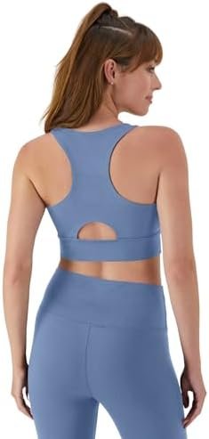 Hanes Sports Bra, Racerback Women, Stretch Pullover Crop Top with Cutout - Image 2