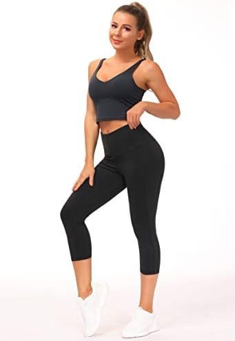 THE GYM PEOPLE Womens' Yoga Pants High Waist with Pocket Tummy Control - Image 2