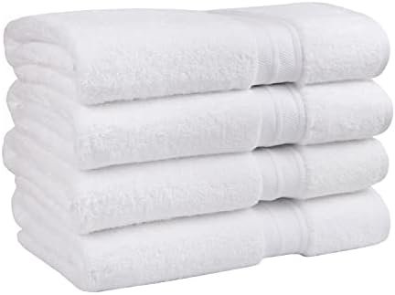 Sweet South by 1888 Mills 4-Piece Bath Towel Set, White | Made in The USA, 100% Cotton Loops - Image 2