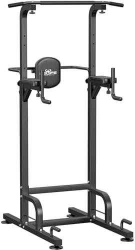 RELIFE REBUILD YOUR LIFE Power Tower Pull Up Bar Station Workout Dip Station for Home Gym Strength Training Fitness Equipment