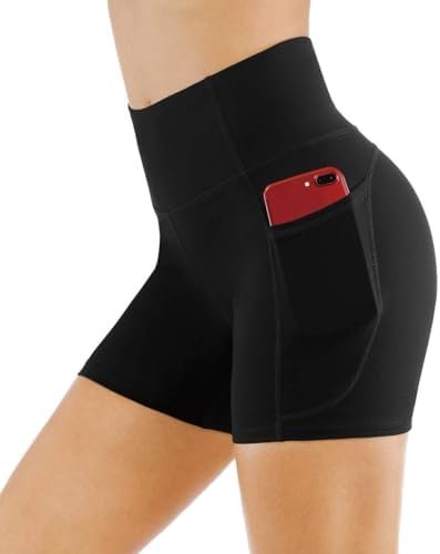 THE GYM PEOPLE Women's High Waist Workout Shorts Breathable Dolphin Split Elastic Lounge Yoga Shorts - Image 4