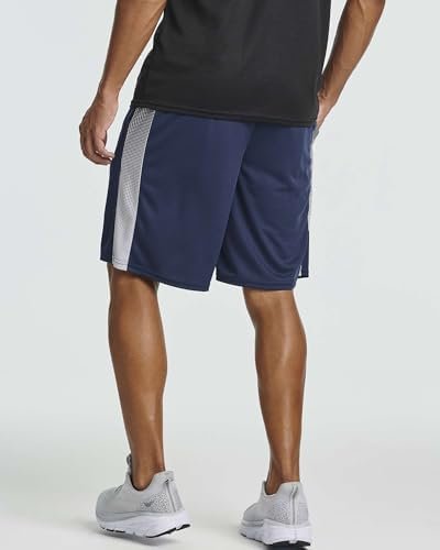 Real Essentials 5 Pack: Men's Mesh Athletic Basketball Shorts Quick Dry Activewear with Pockets - Image 4