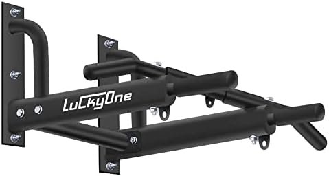 Wall Mount Pull Up Bar, Heavy Duty Steel Joist Mount Chin Up Bar, Pull-Up Bar With Wood Mount and Wall Mount Screws