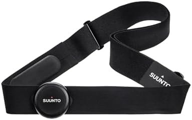 SUUNTO Smart Heart Rate Belt, Accurate Bluetooth Heart Rate Measurement Sensor, Multiple sports Comfortable fit for Running & Swimming, 500H Long Battery Life with Internal Memory, Waterproof, Black