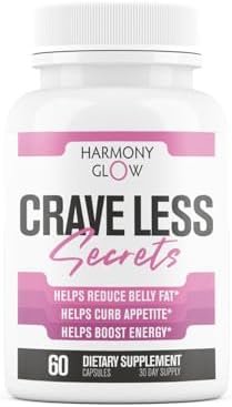 Crave Less: Secrets | NEW FORMULA Max Strength Appetite Suppressant Weight Loss Pills for Women | Belly Fat Burner, Carb Blocker, Energy Booster | 7 Ultra Ingredients for Fast Results – 60 Capsules