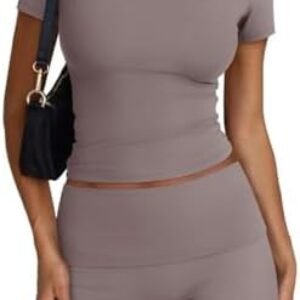 Trendy Queen Womens 2 Piece Workout Sets Short Matching Lounge Sets Summer Clothes Going Out Gym Outfits