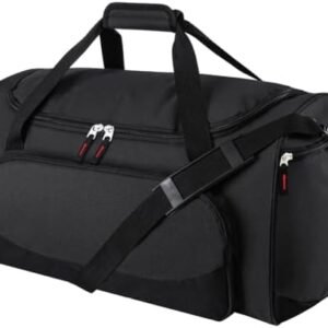 55L Sports Duffle Bags Large Gym Duffel Bag Workout Bag for Men - Black