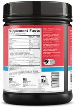 Optimum Nutrition Essential AMIN.O Energy & Electrolytes - Energy, Focus & Post-Workout Muscle Recovery - Strawberry Pre-Workout Electrolyte Powder Drink - Strawberry Burst, 1.51 lb (72 Servings) - Image 3