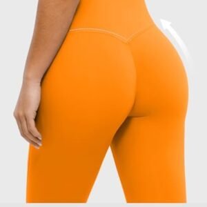 BRXL Womens High Waisted Yoga Seamless Athletic Leggings Tummy Control Compression Butter Workout Legging Pants Side Pockets