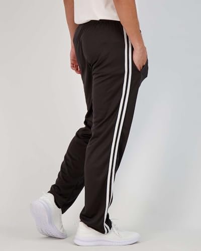 Real Essentials 3 Pack: Men's Mesh Athletic Gym Workout Lounge Open Bottom Sweatpants with Pockets (Available in Big & Tall) - Image 3