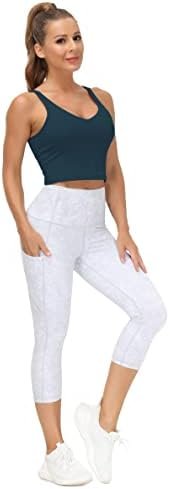 THE GYM PEOPLE Womens' Sports Bra Longline Wirefree Padded with Medium Support - Image 5