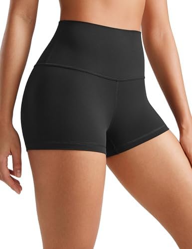 CRZ YOGA Womens Butterluxe Biker Shorts 2.5 Inches – High Waisted Yoga Workout Running Volleyball Spandex Booty