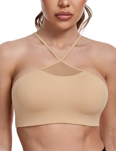 Wingslove Women’s Y Back Sports Bra Wireless Low Impact Mesh Breathable Racerback Athletic Workout Yoga Bras with Padded