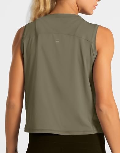 Dragon Fit Women Sleeveless Yoga Tops Workout Cool T-Shirt Running Short Tank Crop Tops - Image 3