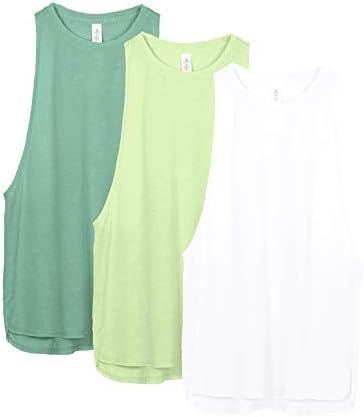 icyzone Women’s Racerback High Neck Workout Athletic Yoga Muscle Tank Tops