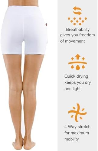 THE GYM PEOPLE Women's High Waist Workout Shorts Breathable Dolphin Split Elastic Lounge Yoga Shorts - Image 6