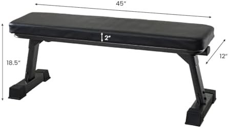 Finer Form Gym Quality Foldable Flat Bench for Multi-Purpose Weight Training and Ab Exercises - Free PDF Workout Chart Included - Image 6