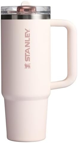 Stanley Quencher ProTour Flip Straw Tumbler with Leakproof Lid 30 oz | Built-In Straw & Handle | Cupholder Compatible for Travel | Insulated Stainless Steel Cup | BPA-Free | Rose Quartz