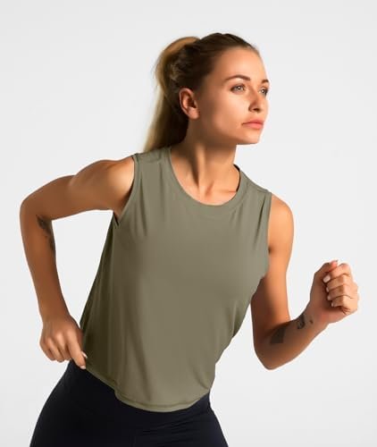 Dragon Fit Women Sleeveless Yoga Tops Workout Cool T-Shirt Running Short Tank Crop Tops - Image 4