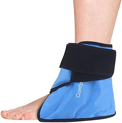 Heel Ice Pack for Plantar Fasciitis, Reusable Hot Cold Therapy Foot Ankle Wrap Achilles Tendonitis, Sprain, Swelling, Pain, Sports Injuries