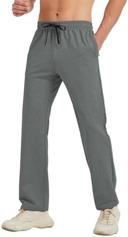Idtswch 30/32/34/36/38/40 Long Inseam Mens Tall Sweatpants Open Bottom Joggers Athletic Yoga Pants with Pockets - Image 2