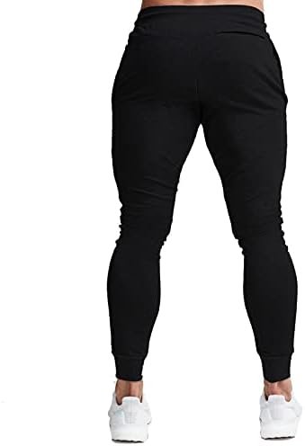 BUXKR Men's Slim Joggers Workout Pants for Gym Running and Bodybuilding Athletic Bottom Sweatpants with Deep Pockets - Image 3