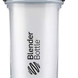 BlenderBottle Classic V2 Shaker Bottle Perfect for Protein Shakes and Pre Workout, 28-Ounce, Clear/Black