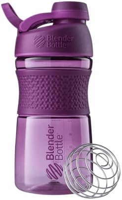 BlenderBottle SportMixer Shaker Bottle Perfect for Protein Shakes and Pre Workout, 20-Ounce, Plum