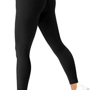 SUUKSESS Women Ribbed Seamless Leggings High Waisted Workout Gym Yoga Pants
