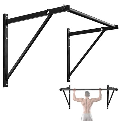 Yes4All Heavy Duty Wall Mounted Pull Up Bar – Multi-Grip Pull Ups / Pull Up Bar Ceiling Mount / Joist Mount for Home Gym