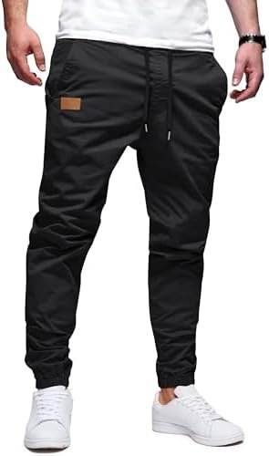 SEVEGO Tall Men’s Casual Joggers 30″/32″/34″/36″ Inseam Cotton Chino Cargo Pants Hiking Outdoor Sweatpants