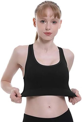 Double Couple Sports Bras for Women Padded High Impact Seamless Criss Cross Back Workout Tops Gym Activewear Bra - Image 7