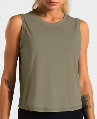 Dragon Fit Women Sleeveless Yoga Tops Workout Cool T-Shirt Running Short Tank Crop Tops - Image 2