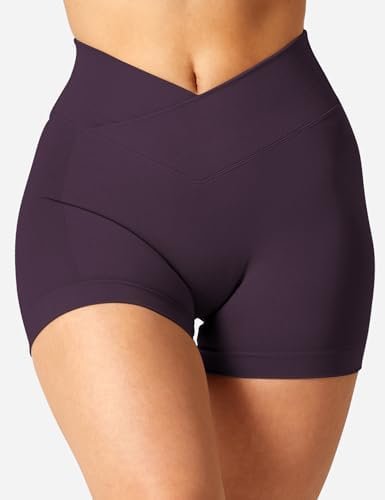 YEOREO Scrunch Butt Workout Shorts Women 3.5" Seamless V Cross Waist Sport Gym Amplify Shorts - Image 4