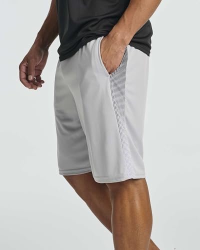 Real Essentials 5 Pack: Men's Mesh Athletic Basketball Shorts Quick Dry Activewear with Pockets - Image 5