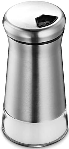 The Original Salt Shaker – Spice Dispenser with Adjustable Pour Holes – Stainless Steel & Glass 1 Bottle