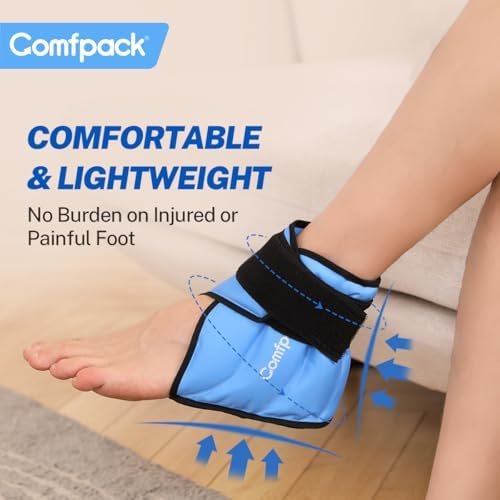 Heel Ice Pack for Plantar Fasciitis, Reusable Hot Cold Therapy Foot Ankle Wrap Achilles Tendonitis, Sprain, Swelling, Pain, Sports Injuries - Image 6