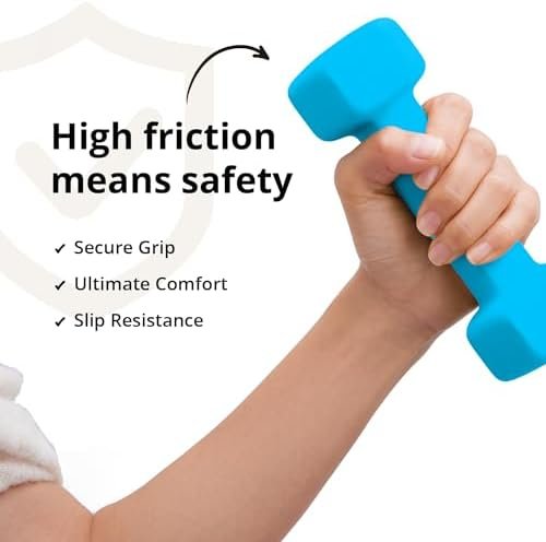 Portzon Weights Dumbbells 10 Colors Options Compatible with Set of 2 Neoprene Dumbbells Set,1-15 LB, Anti-Slip, Anti-roll, Hex Shape - Image 3