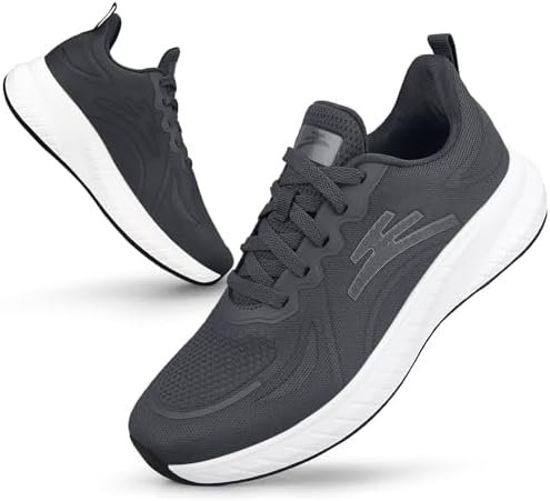 Anti-Slip Mens Athletic Shoes, Wide Toe Box Running Shoes for Men with Breathable Mesh, Lightweight Mens Slip-On Walking Sneakers for Workout, Gym, Jogging and Sports