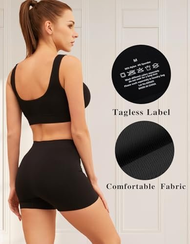 Seamless Sports Bras for Women 3 Pack,Wireless Bras Low Impact Sports Bra Sleep Comfortable Yoga Bras with Removable Pads - Image 4