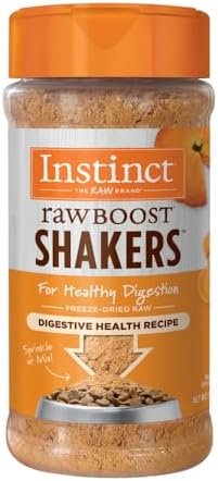 Instinct Raw Boost Shakers, Freeze-Dried Powder, Cat Food Topper – Digestive Health, 5.5 oz. Bottle