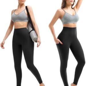 Walifrey Leggings with Pockets for Women, High Waisted Buttery Soft Womens Leggings for Gym Yoga Workout