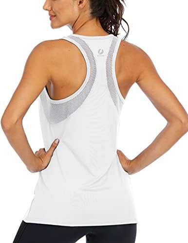 ICTIVE Workout Tank Tops for Women Loose Fit Yoga Mesh Racerback Open Back Muscle Shirts