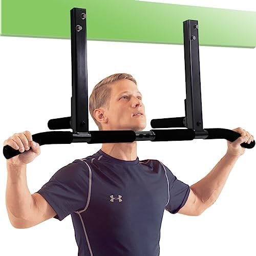 Ultimate Body Press Joist Mount Pull Up Bar with 42″ Bar, Heavy Duty Construction, Premium Parts and Hardware
