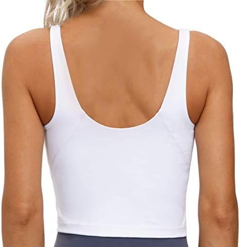 THE GYM PEOPLE Womens' Sports Bra Longline Wirefree Padded with Medium Support - Image 4