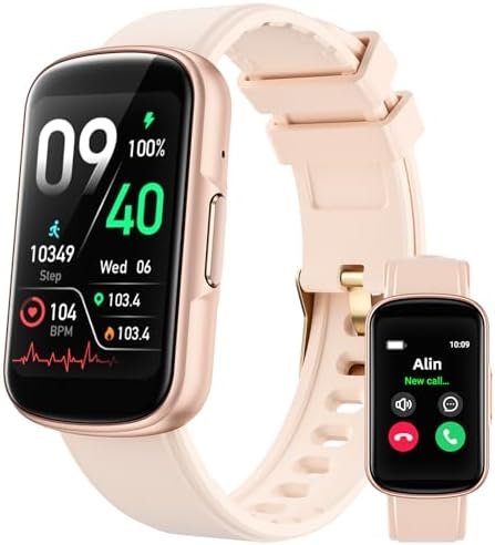 Parsonver Fitness Tracker with Step Counter/Calories/Stopwatch, Health Activity Tracker with Heart Rate Sleep Monitor, IP68 Waterproof Smart Watch 110+ Sport Modes Pedometer Watch for Women, Rose Gold